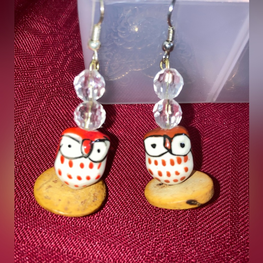 Two wise owls earrings